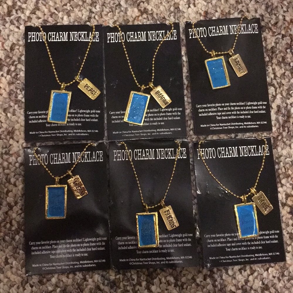 Photo charm necklace